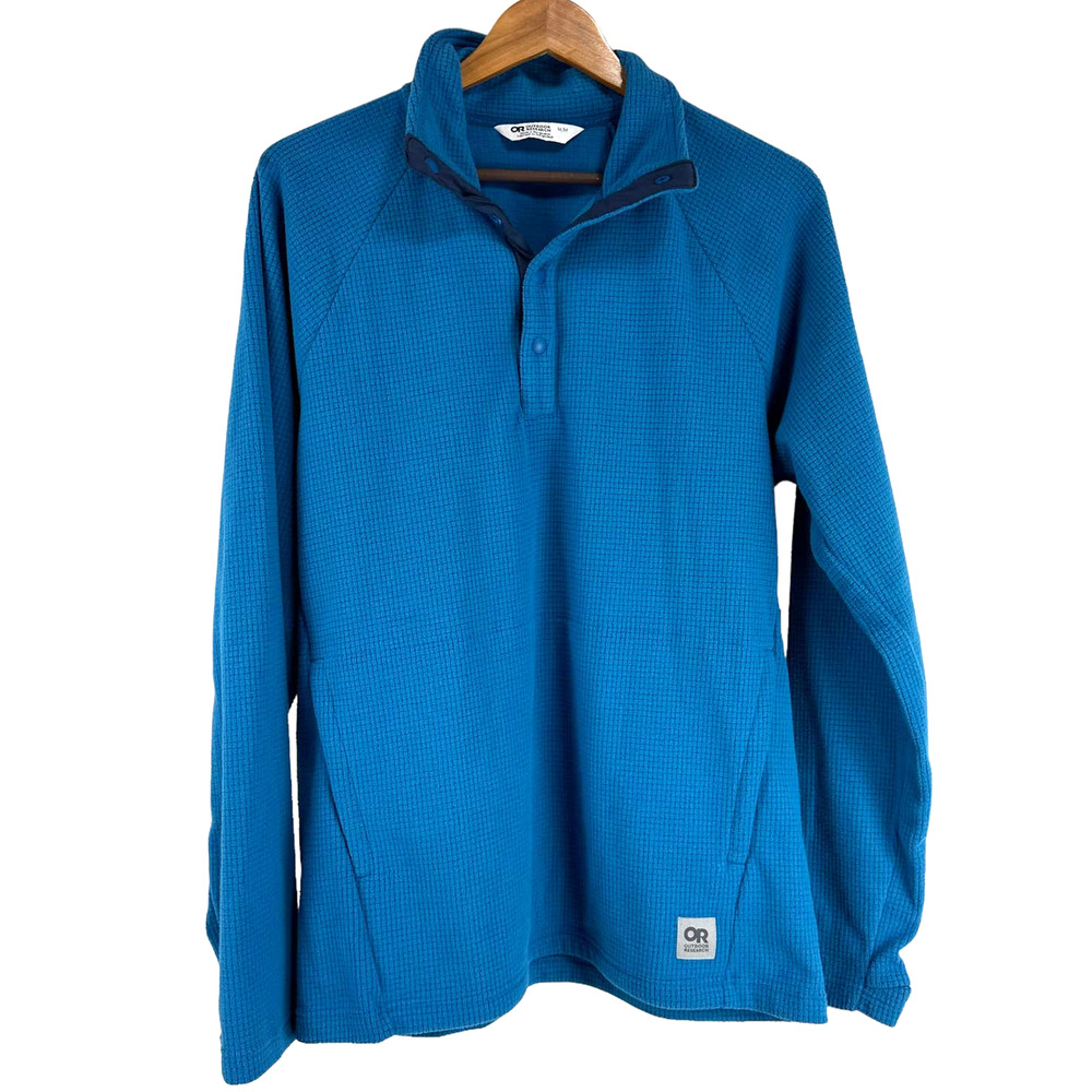 Outdoor Research NWT Trail Mix Snap Pullover Size XL Cascade Blue Active Temp
